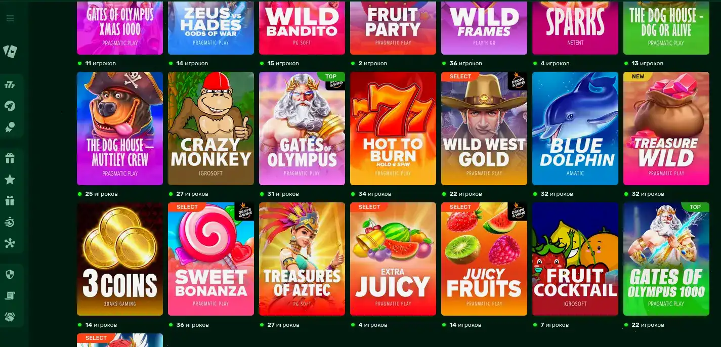 Honey Money casino интерфейс